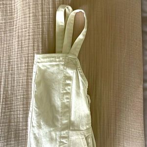New Chelsea & Violet Women’s Ivory Denim Overalls - Size Medium